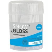 SNOW GLOSS Зубочистки с нитью одноразовые 100шт